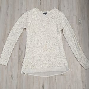 Apt 9 Cream, Gold Sequin Top with Underlay